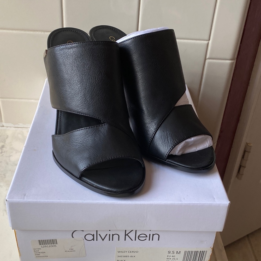 Calvin Klein - Wiley (Black Leather) Women's Shoes